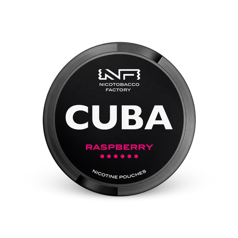 CUBA Black Raspberry – lata de bolsas de nicotina