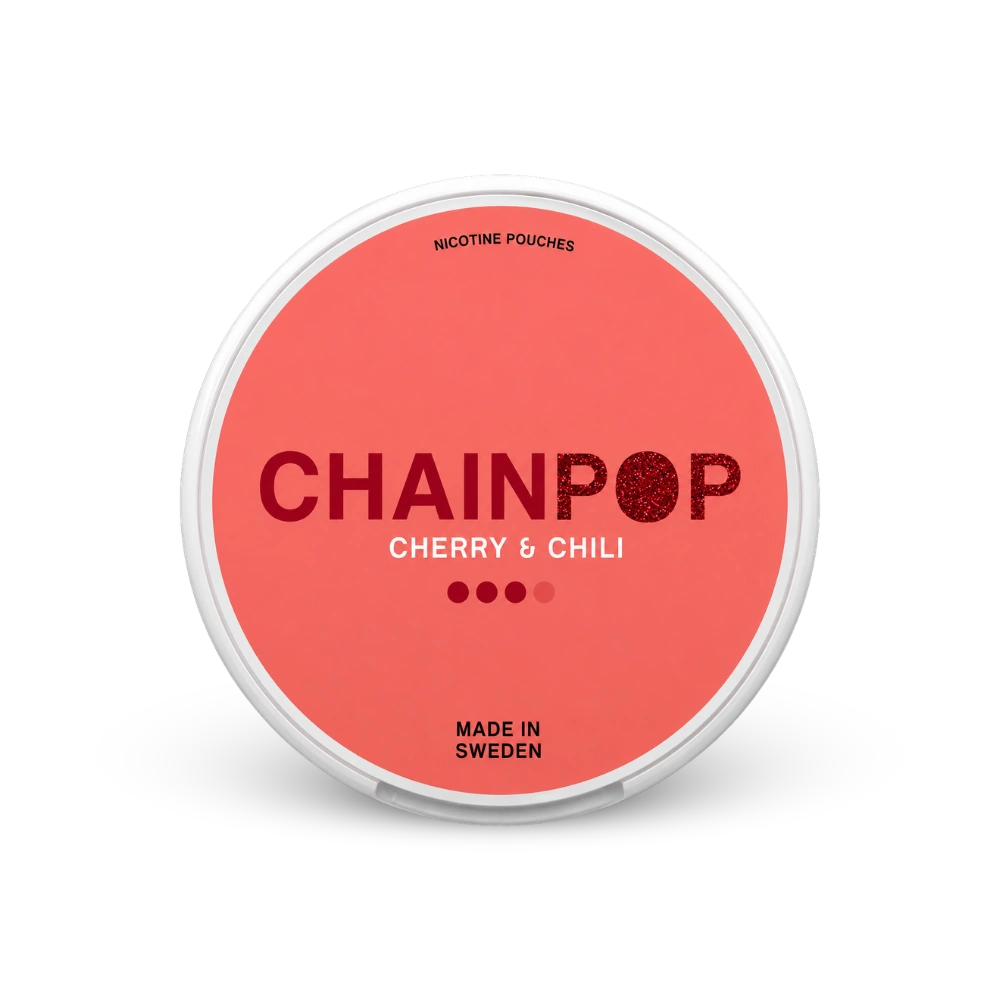 Chainpop Cherry & Chili – lata de bolsitas de nicotina