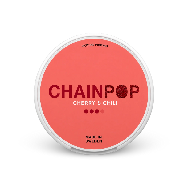 Chainpop Cherry & Chili – lata de bolsitas de nicotina