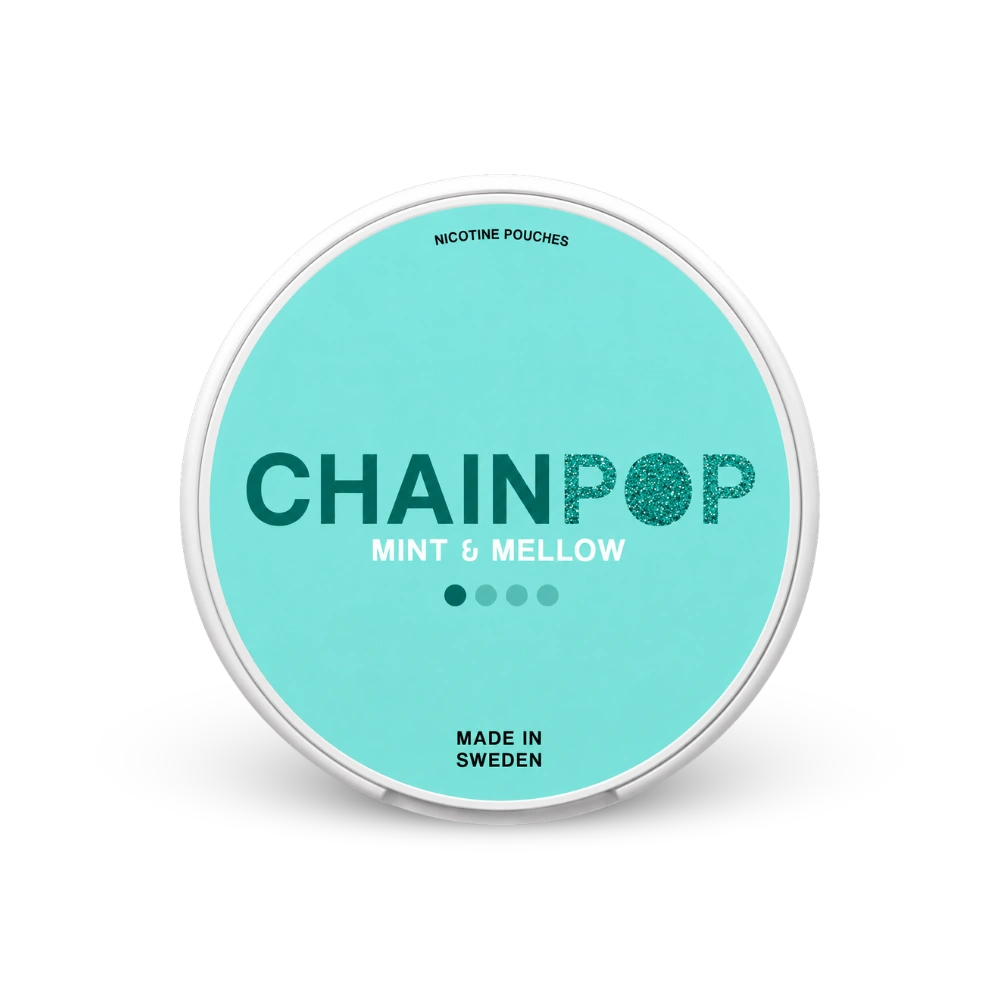 Chainpop Mint & Mellow – lata de bolsas de nicotina