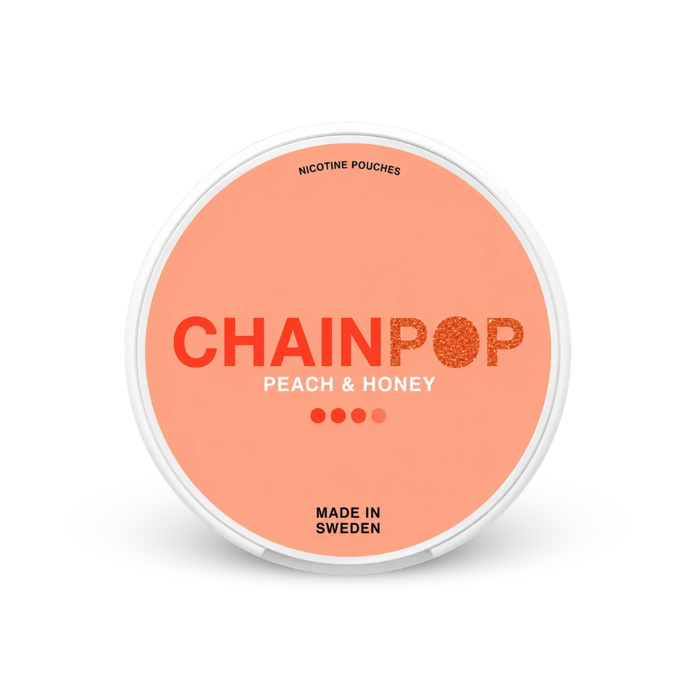 Chainpop Durazno Miel – lata de bolsas de nicotina