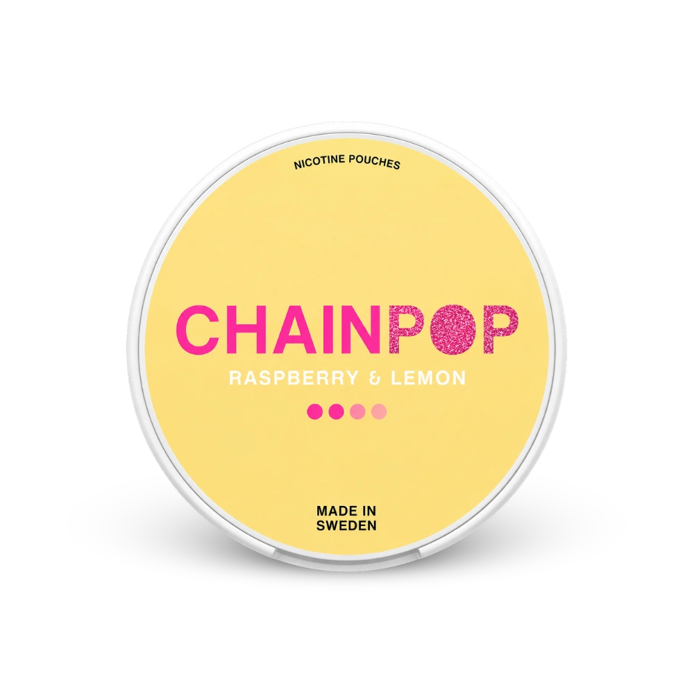 Chainpop Raspberry Lemon – lata de bolsas de nicotina