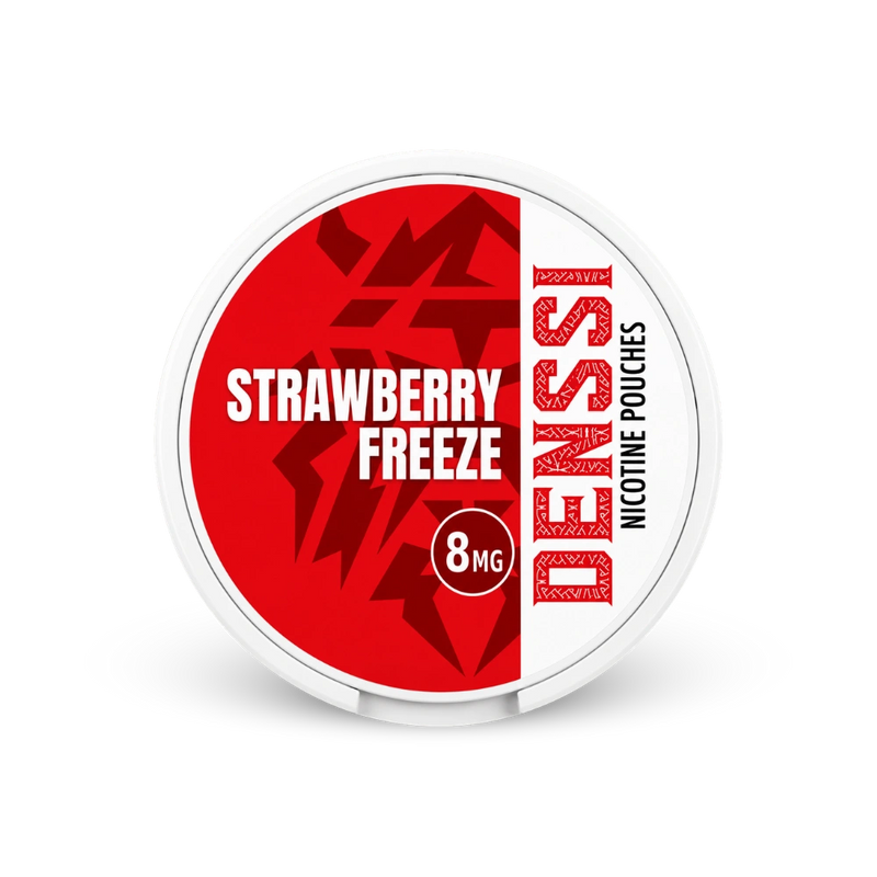 Denssi Strawberry Freeze 8mg – lata de bolsas de nicotina