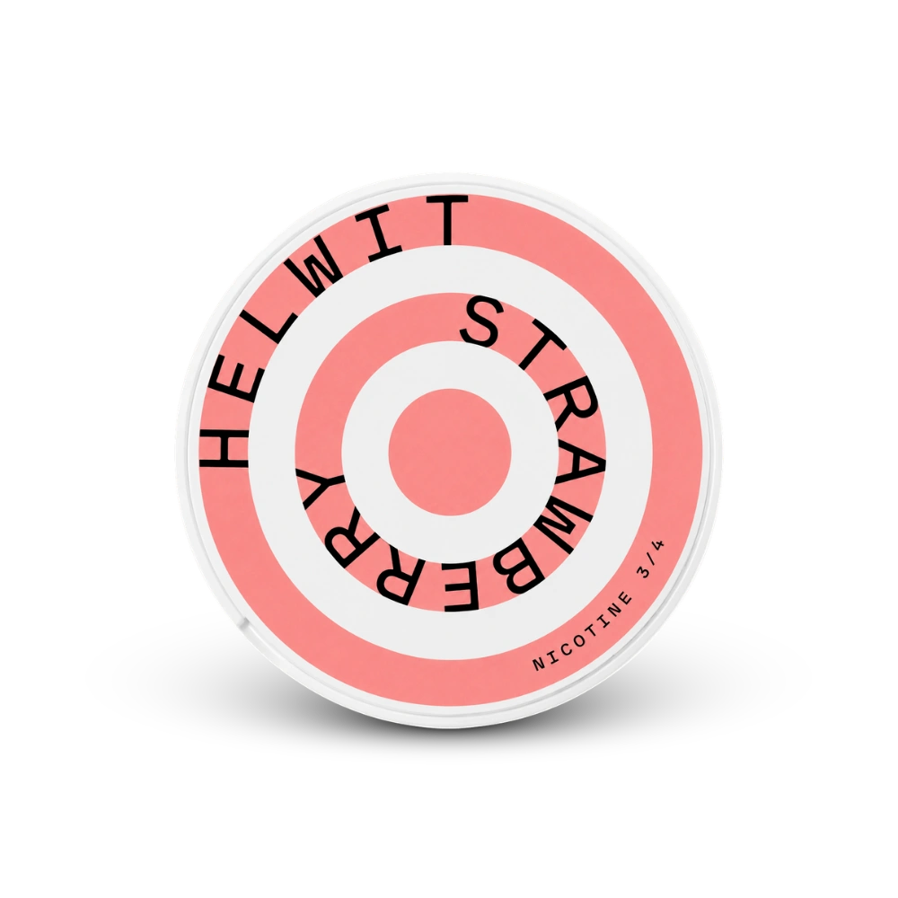 HELWIT Strawberry Medium – lata de bolsas de nicotina