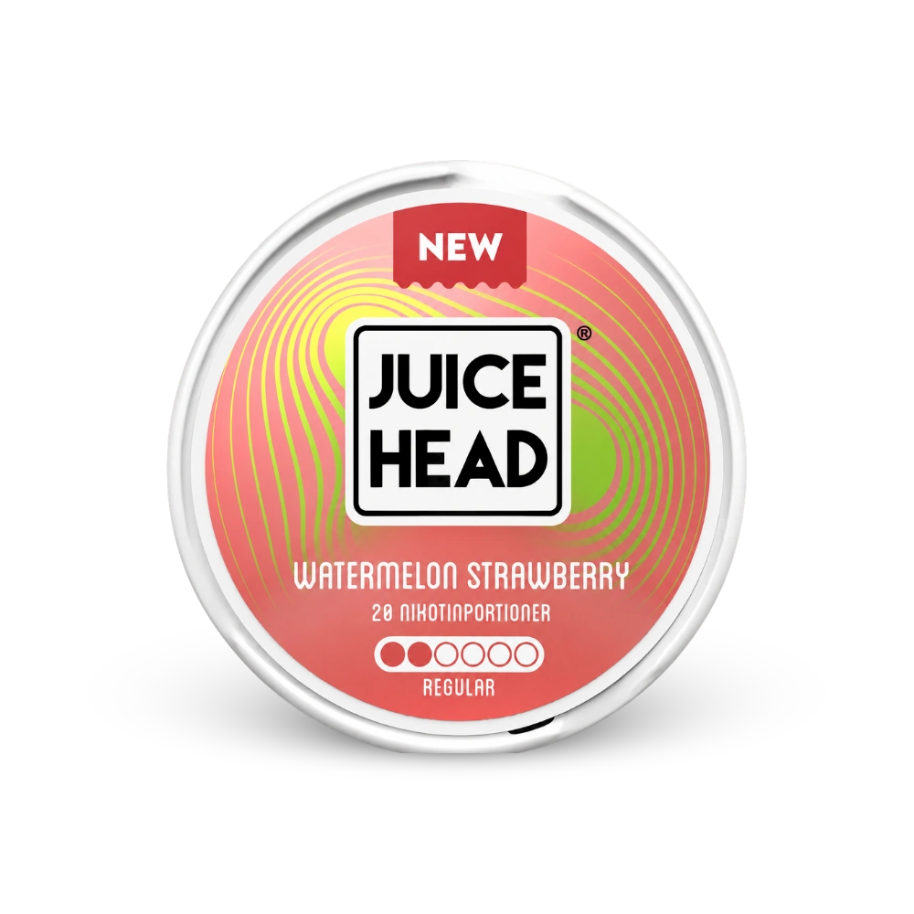 Juice Head Watermelon Strawberry Regular – lata de bolsitas de nicotina