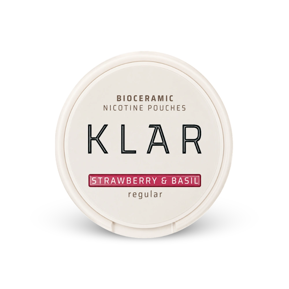 KLAR Strawberry Basil Regular Mini – lata de bolsas de nicotina