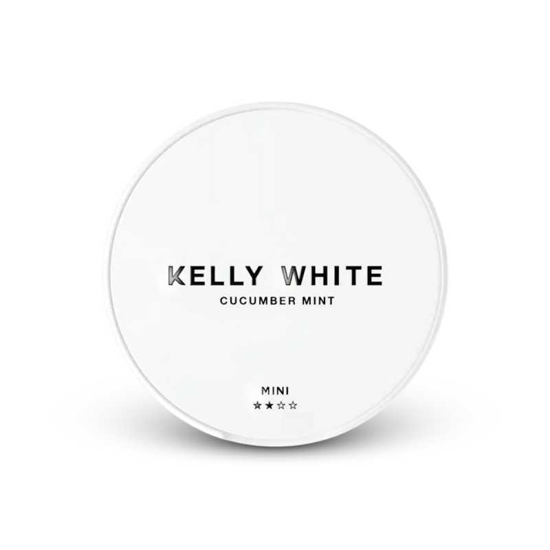 Kelly White Mini Cucumber Mint – lata de bolsas de nicotina