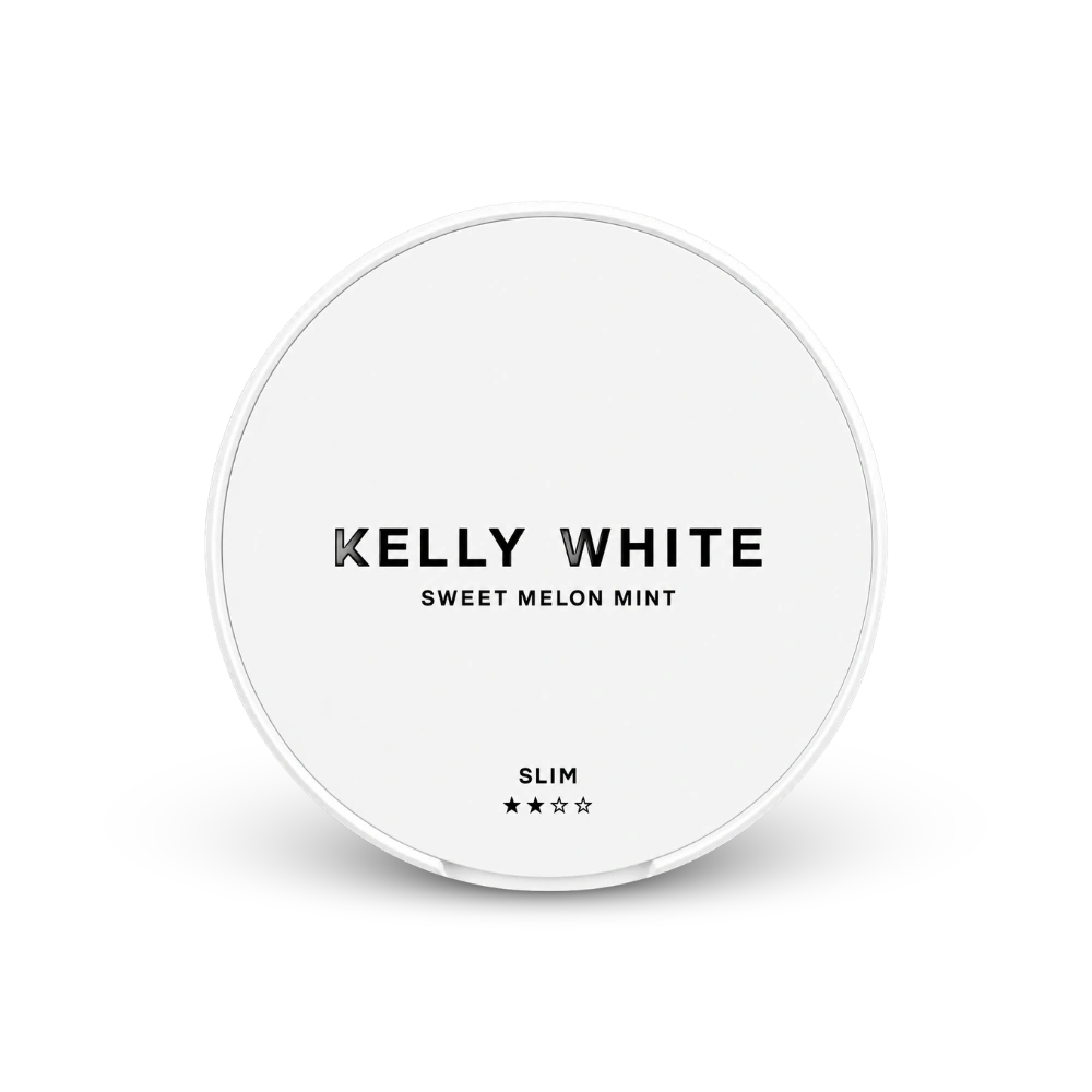 Kelly White Sweet Melon Mint Slim – lata de bolsas de nicotina