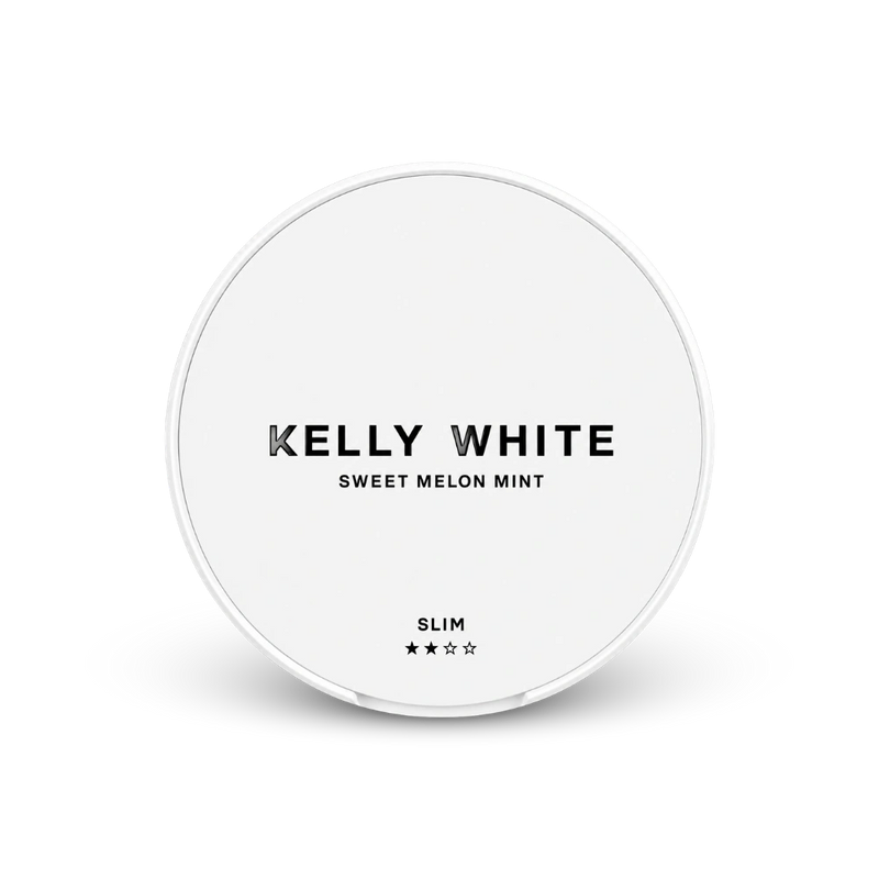 Kelly White Sweet Melon Mint Slim – lata de bolsas de nicotina