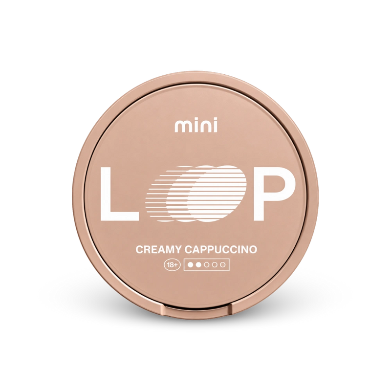 LOOP Cappuccino Cremoso Mini – lata de bolsitas de nicotina