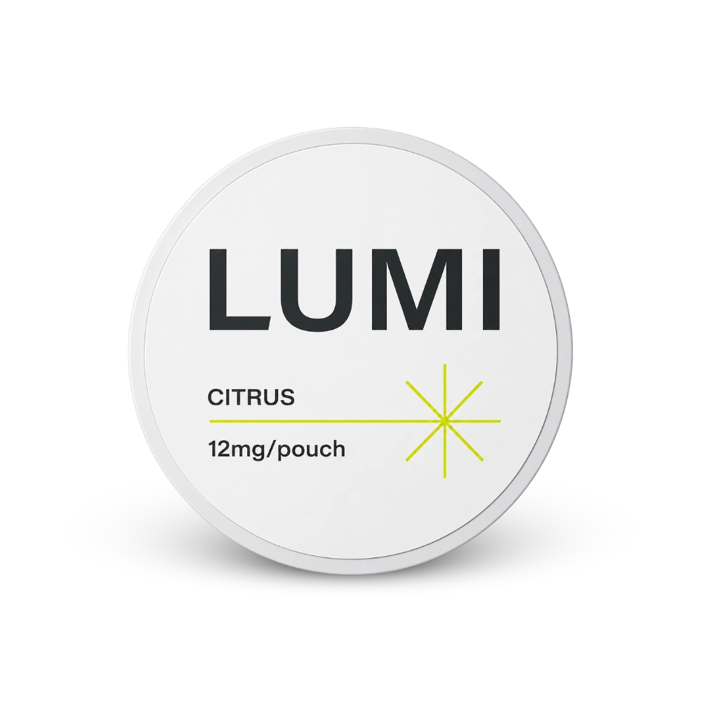 LUMI Citrus 12mg – lata de bolsitas de nicotina