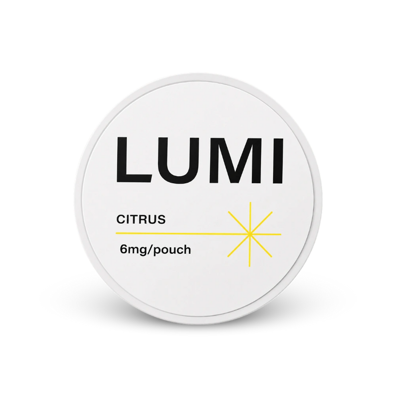 LUMI Citrus 6mg – lata de bolsitas de nicotina