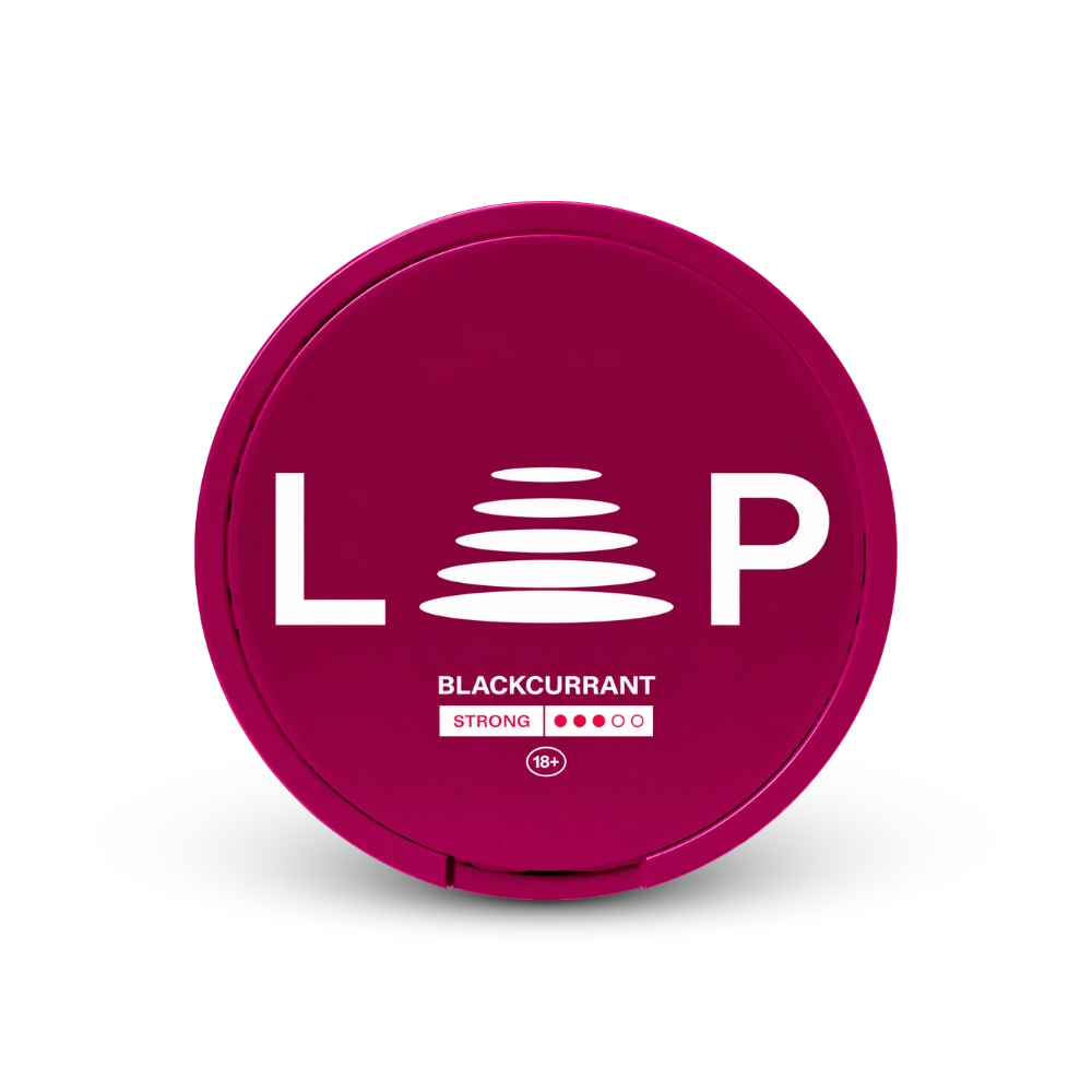 Loop Blackcurrant Strong – lata de bolsas de nicotina