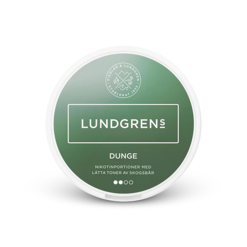 Lundgrens Dunge – lata de bolsitas de nicotina
