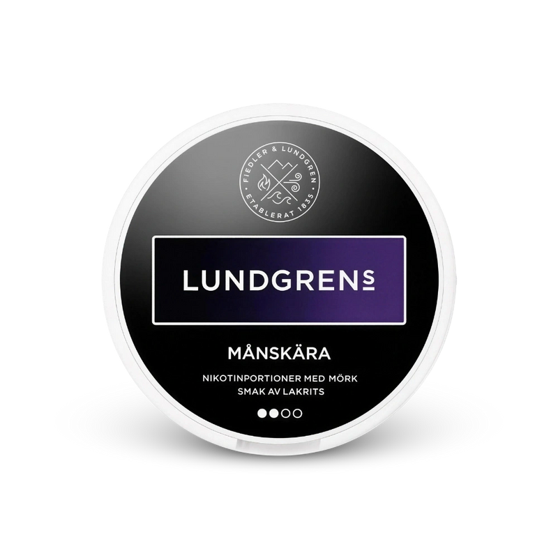 Lundgrens Månskära – lata de bolsas de nicotina
