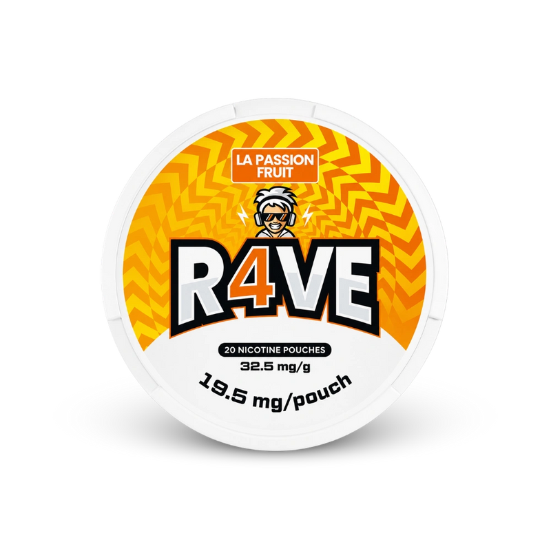 RAVE La Passion Fruit 32.5mg – lata de bolsas de nicotina