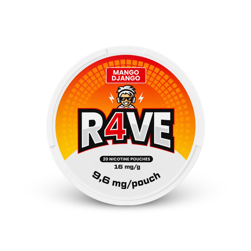 RAVE Mango Django 16MG – lata de bolsas de nicotina