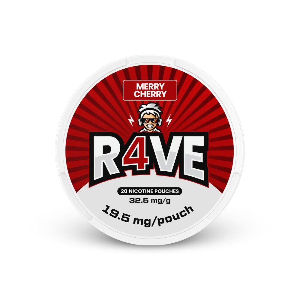 RAVE Merry Cherry 32.5mg – lata de bolsas de nicotina