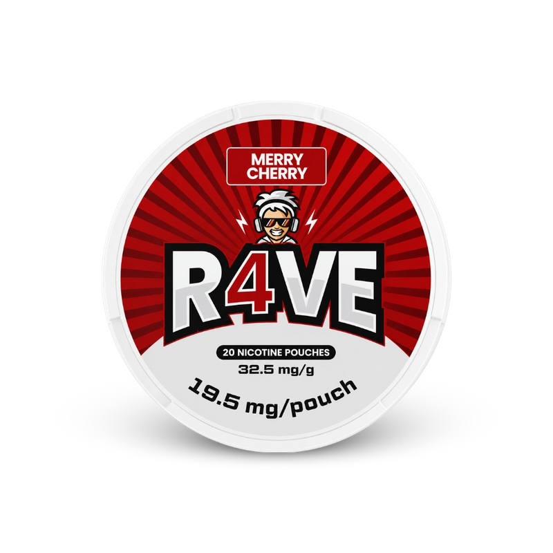 RAVE Merry Cherry 32.5mg – lata de bolsas de nicotina