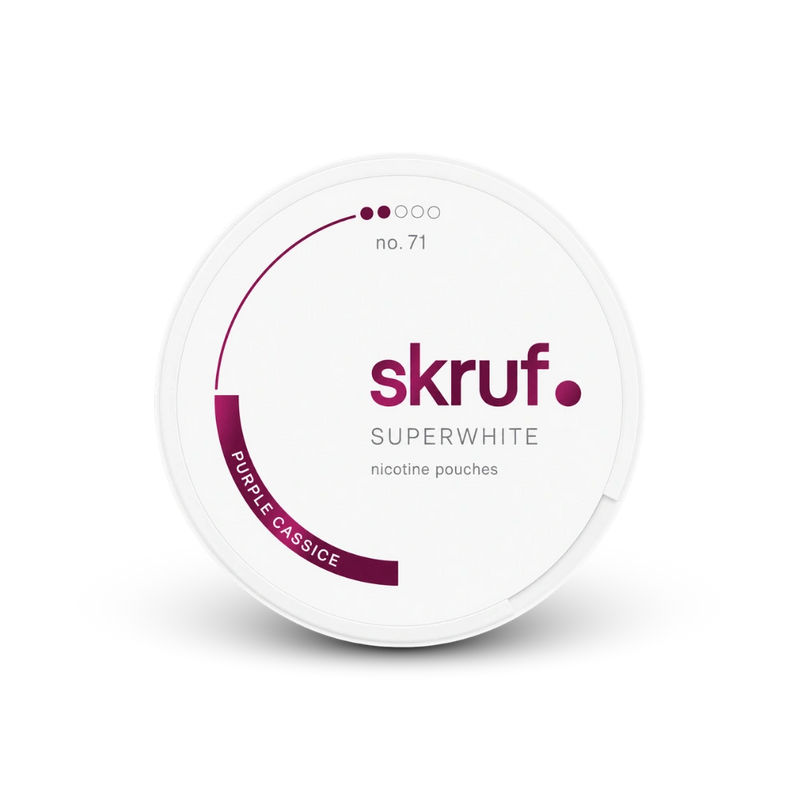 SKRUF Purple Cassice S2 – lata de bolsitas de nicotina
