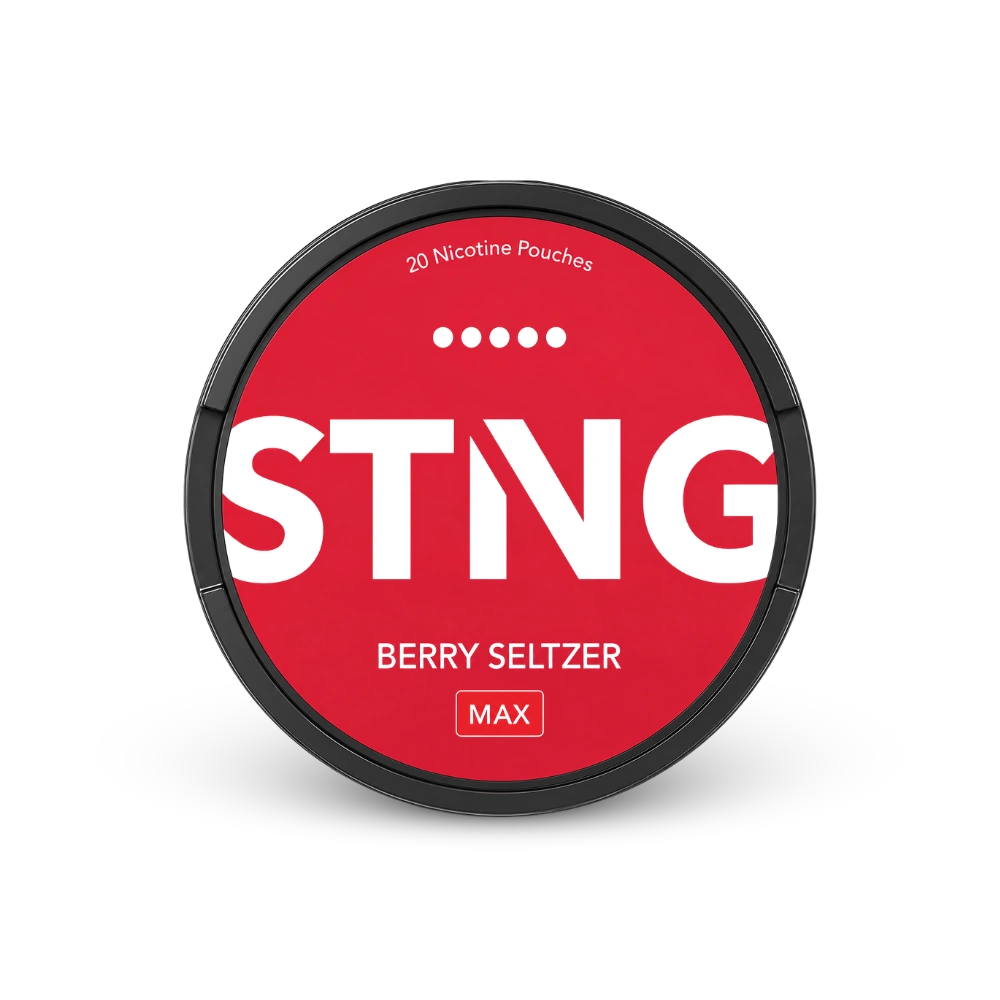 STNG Berry Seltzer MAX – lata de bolsitas de nicotina