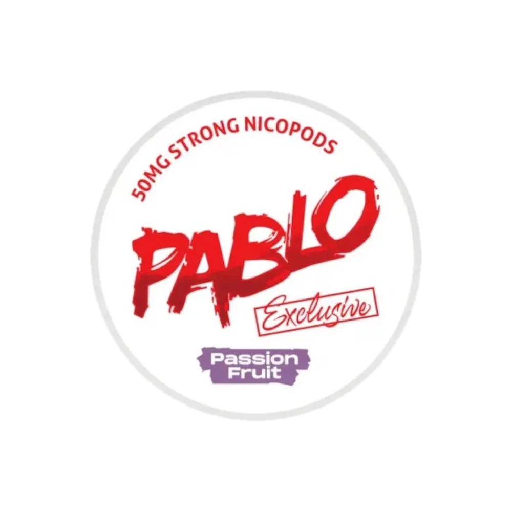 PABLO Exclusive Passion Fruit Strong – lata de bolsitas de nicotina