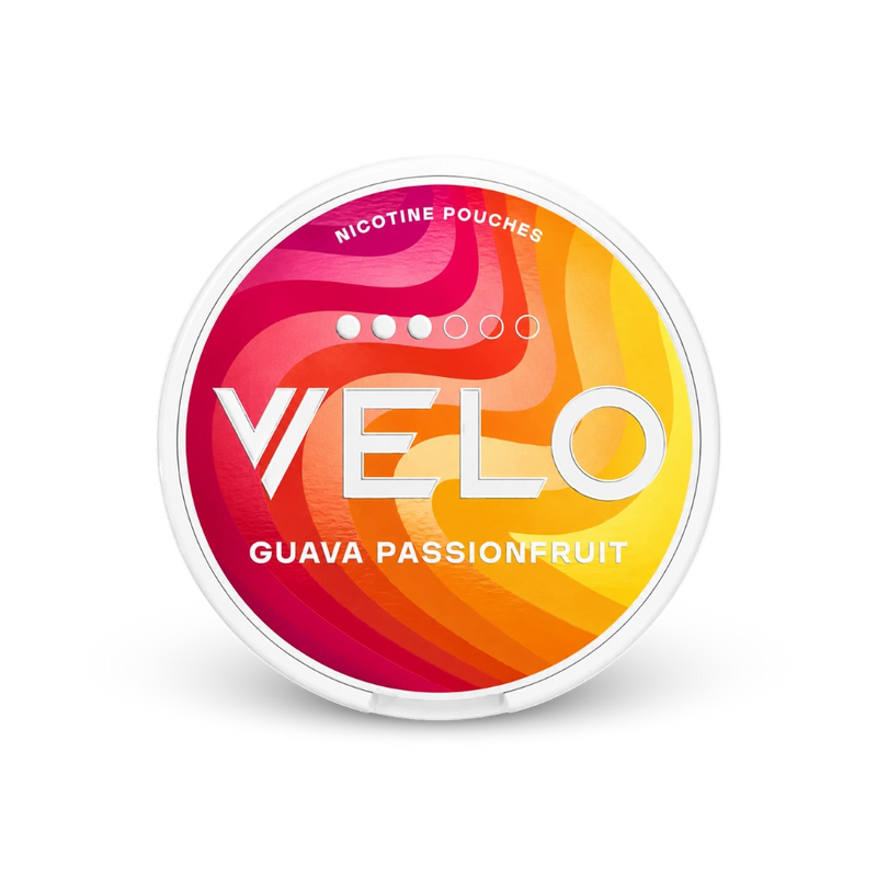 VELO Guava Passionfruit Slim – lata de bolsas de nicotina