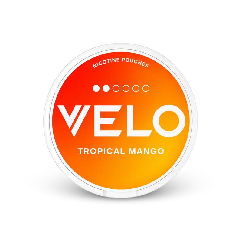 VELO Tropical Mango Slim – lata de bolsas de nicotina