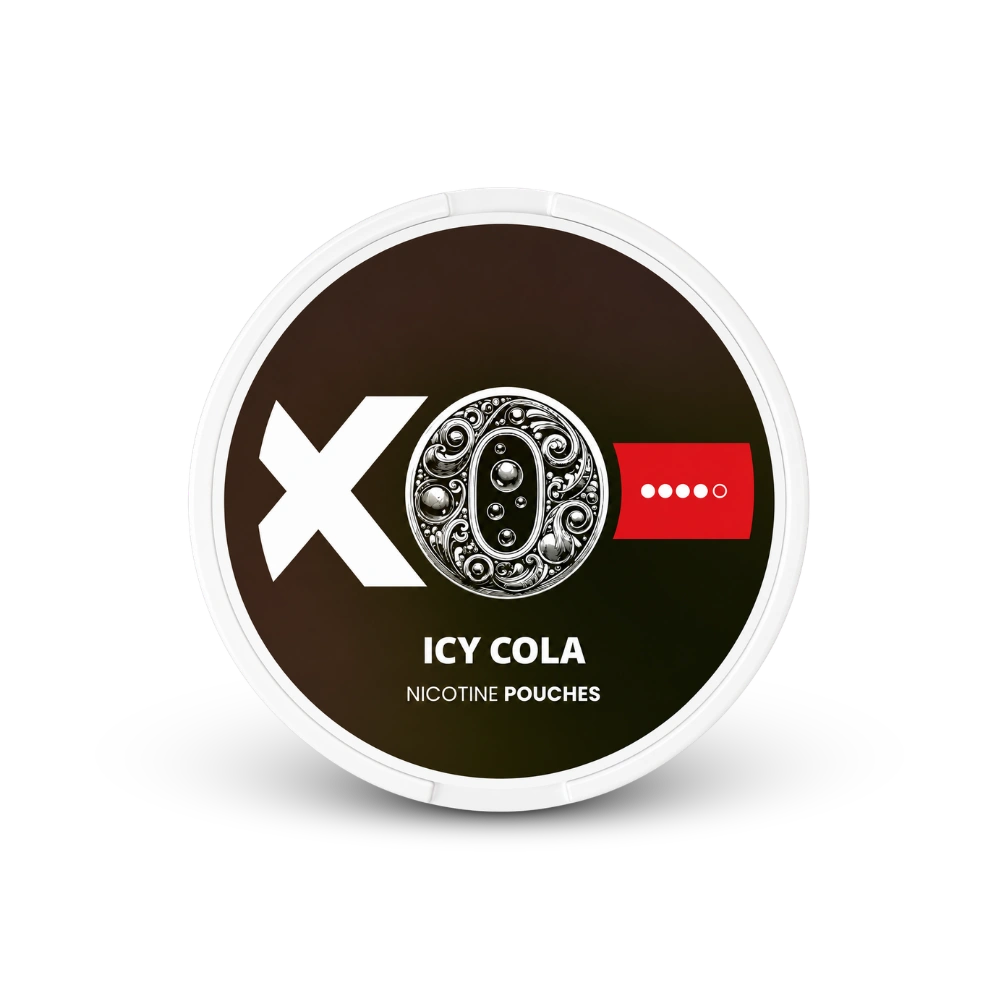 XO Icy Cola – lata de bolsas de nicotina