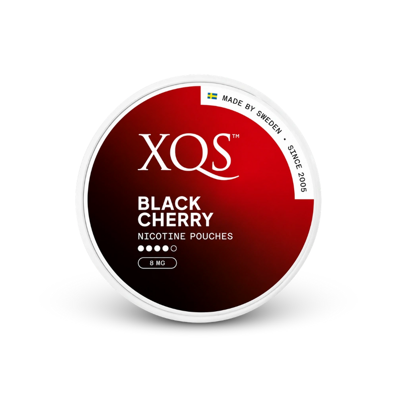 XQS Black Cherry Slim Strong – lata de bolsas de nicotina