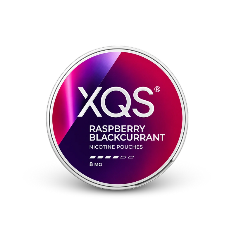 XQS Raspberry Blackcurrant Slim Strong – lata de bolsas de nicotina