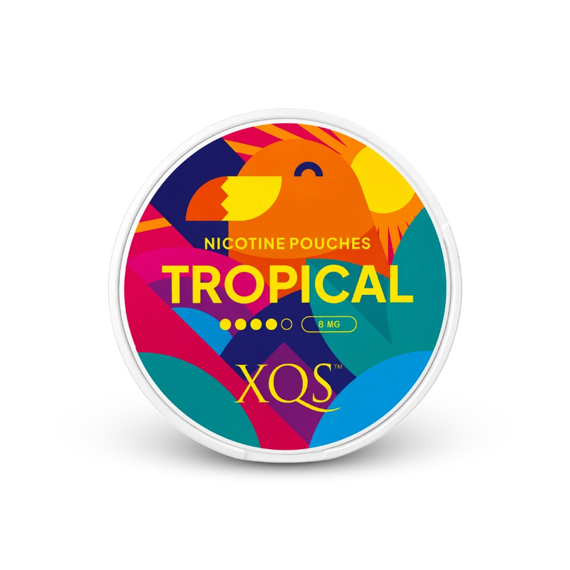 XQS Tropical Strong – lata de bolsitas de nicotina