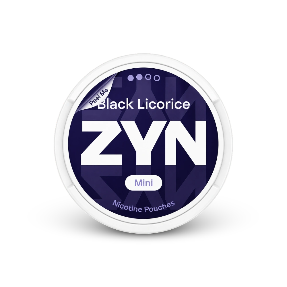 ZYN Black Licorice Mini S2 – lata de bolsas de nicotina