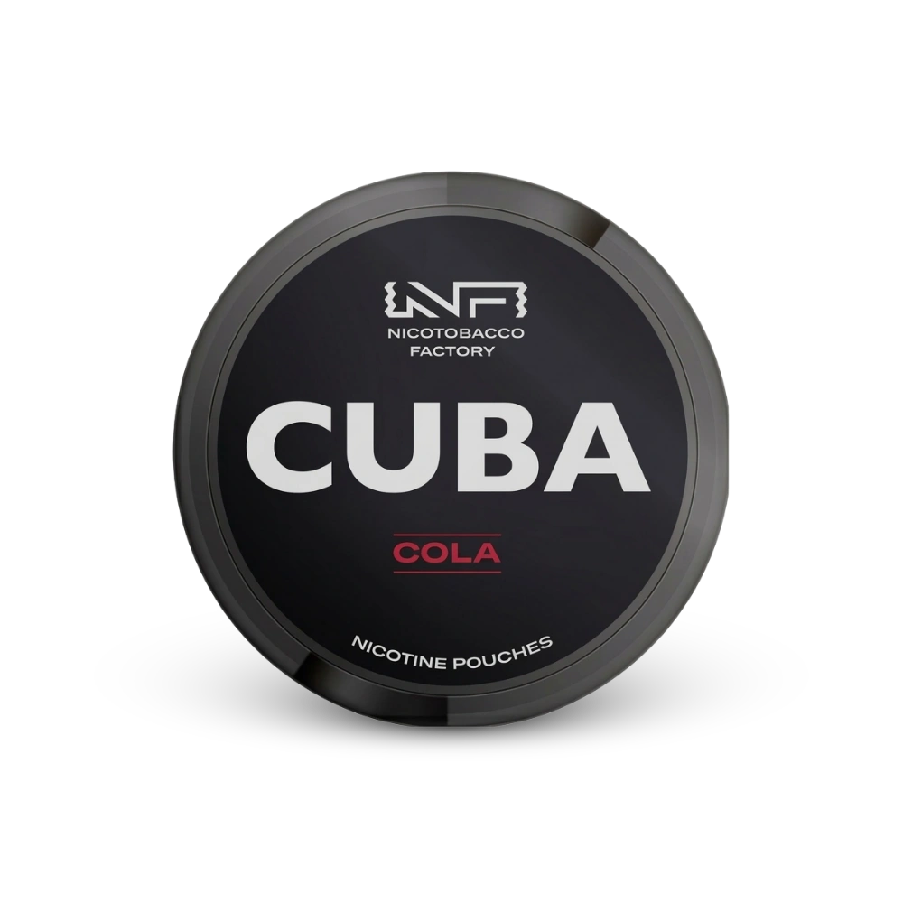 Cuba Black Cola – lata de bolsas de nicotina