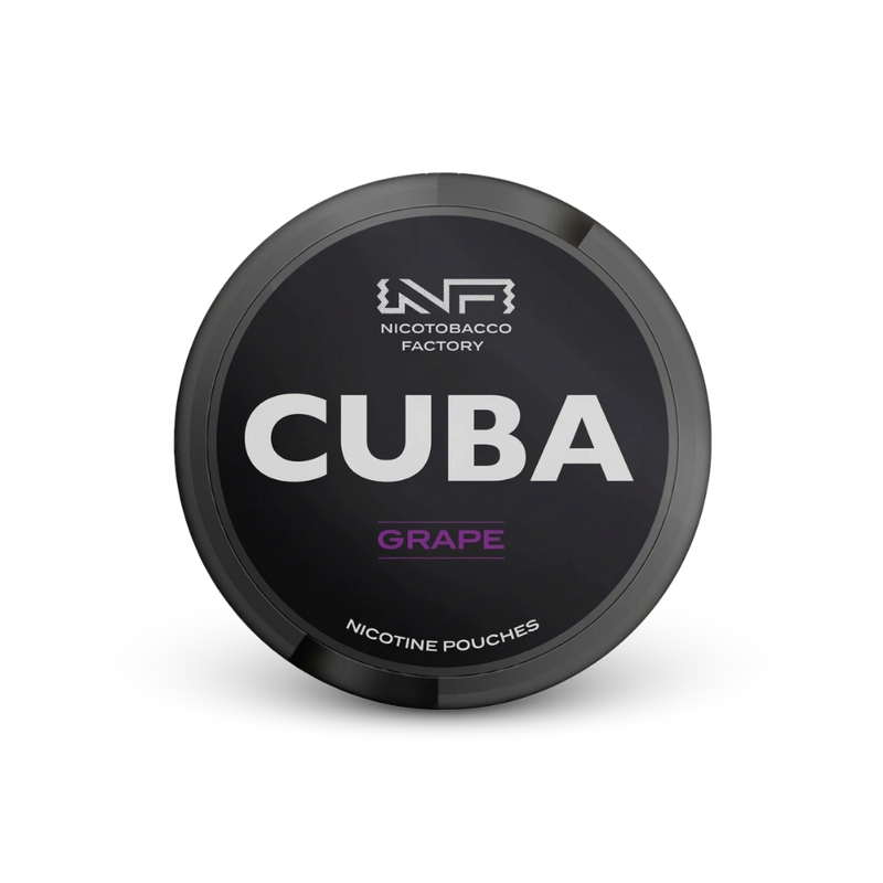 Cuba Black Grape – lata de bolsas de nicotina