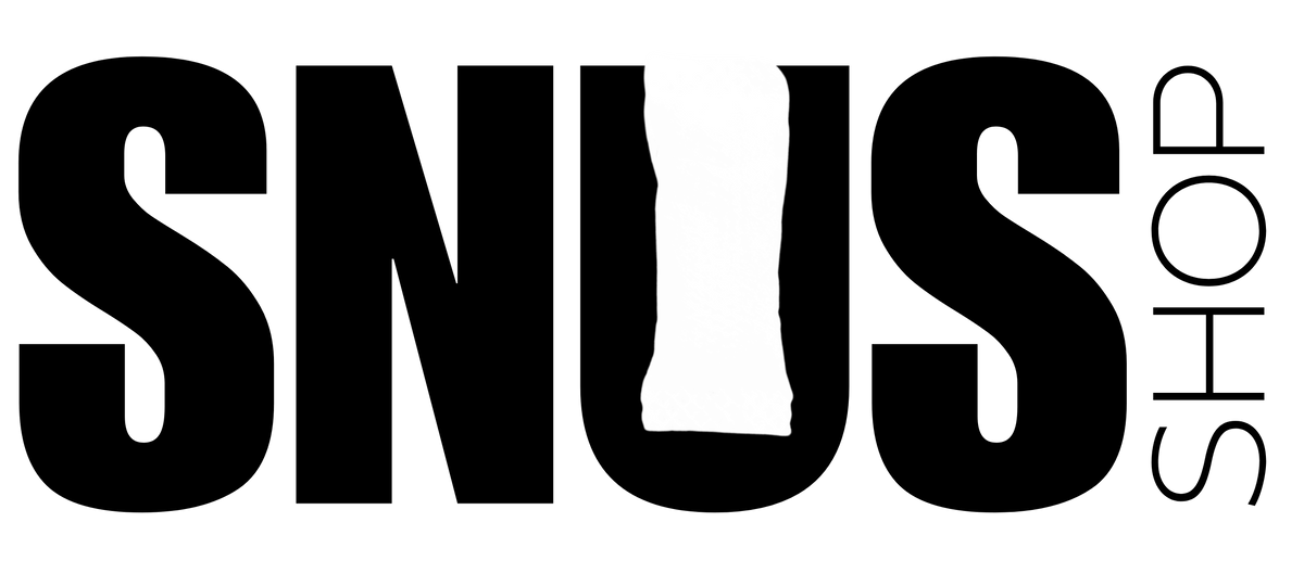 Logo de Snus Shop con letras negras sobre fondo blanco