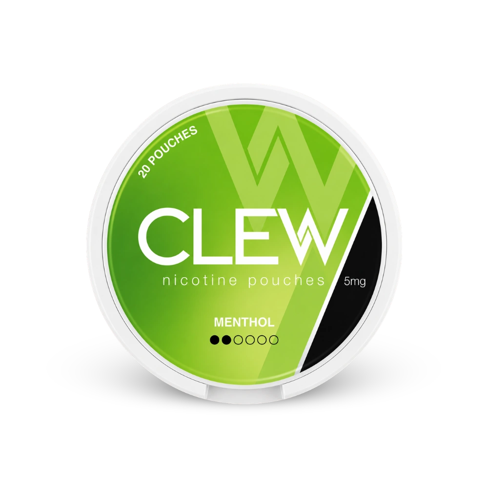 CLEW Mentol 5mg – lata de bolsas de nicotina