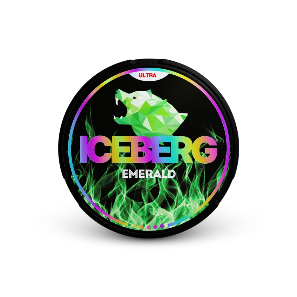 Iceberg Emerald – lata de bolsas de nicotina