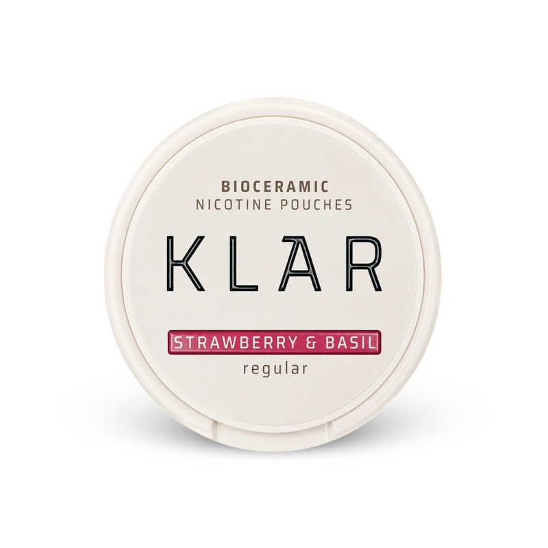 KLAR Strawberry Basil Regular Mini – lata de bolsas de nicotina