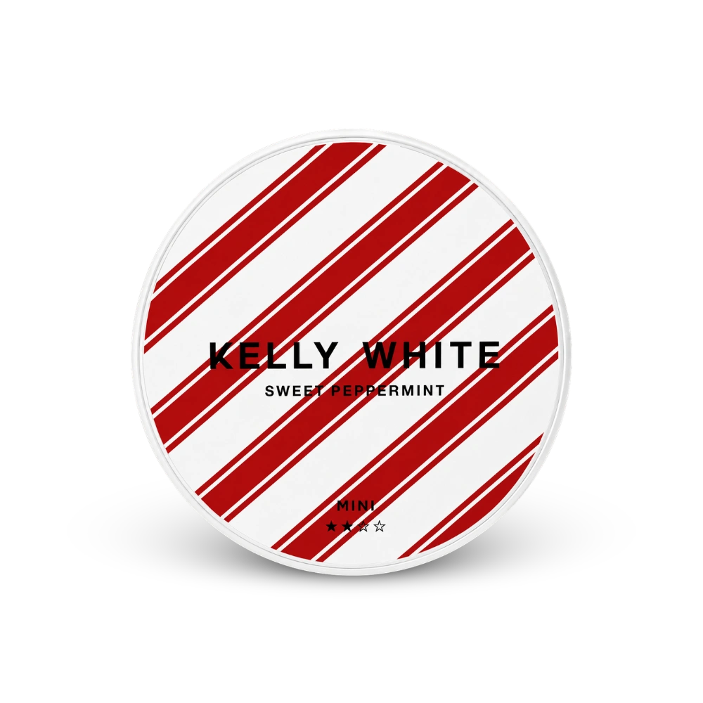 Kelly White Mini Sweet Peppermint – lata de bolsitas de nicotina