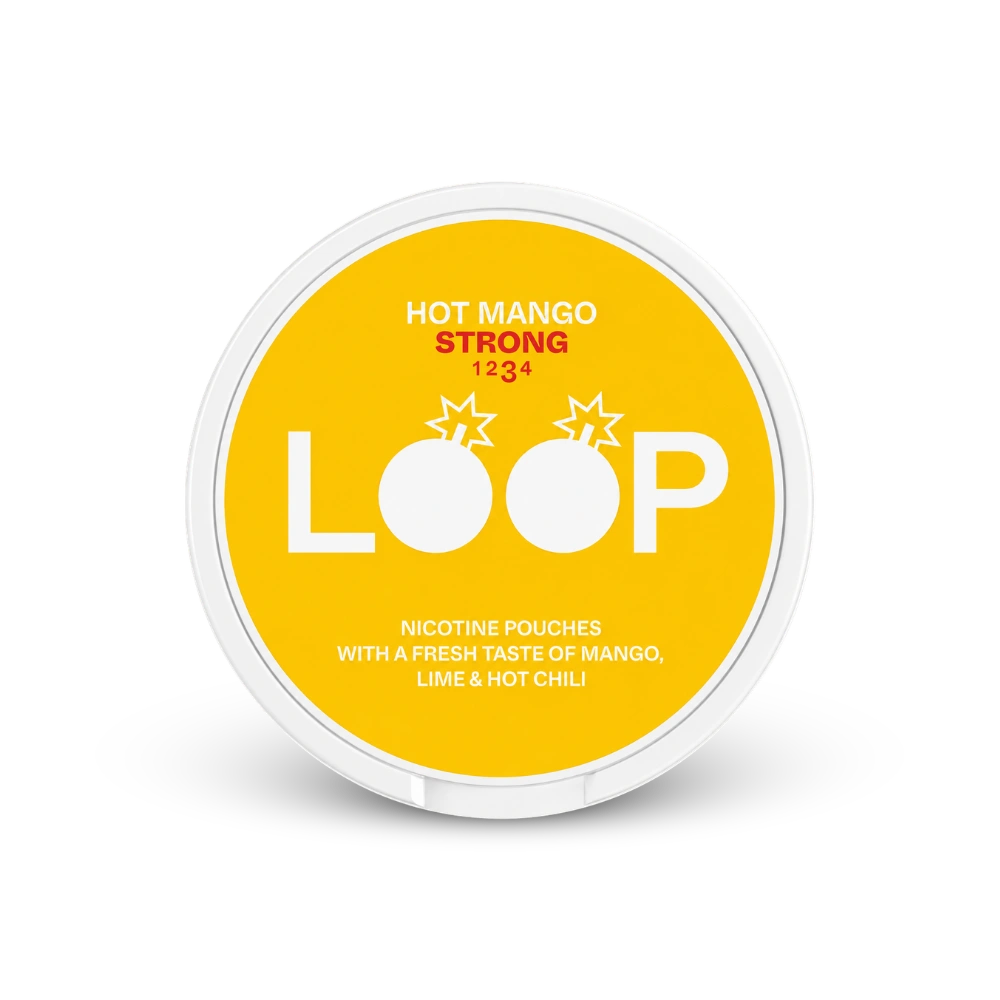 LOOP Hot Mango Strong – lata de bolsas de nicotina
