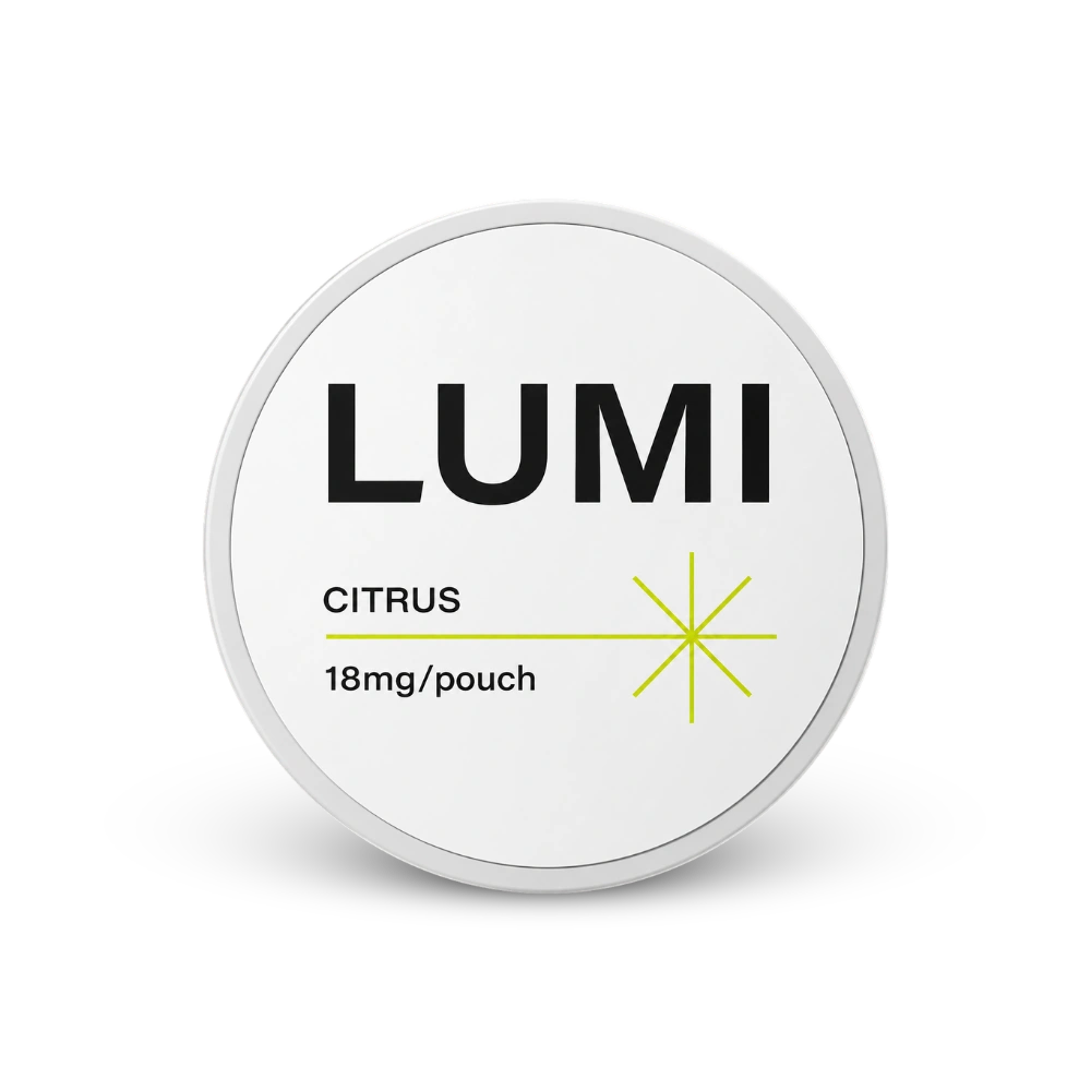 LUMI Citrus 18mg – lata de bolsas de nicotina