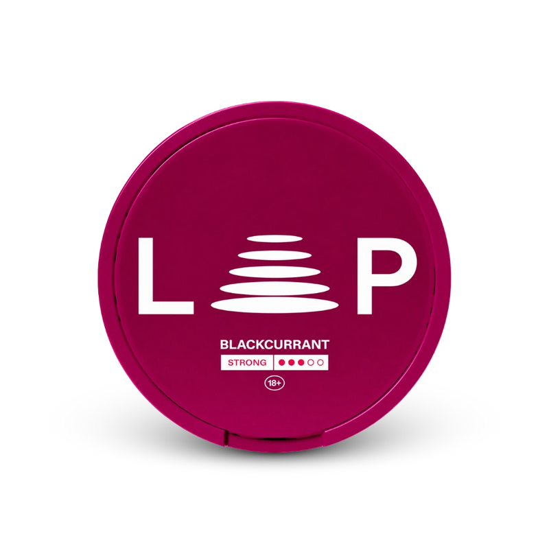Loop Blackcurrant Strong – lata de bolsas de nicotina