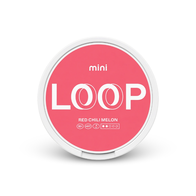 Loop Red Chili Mini – lata de bolsitas de nicotina