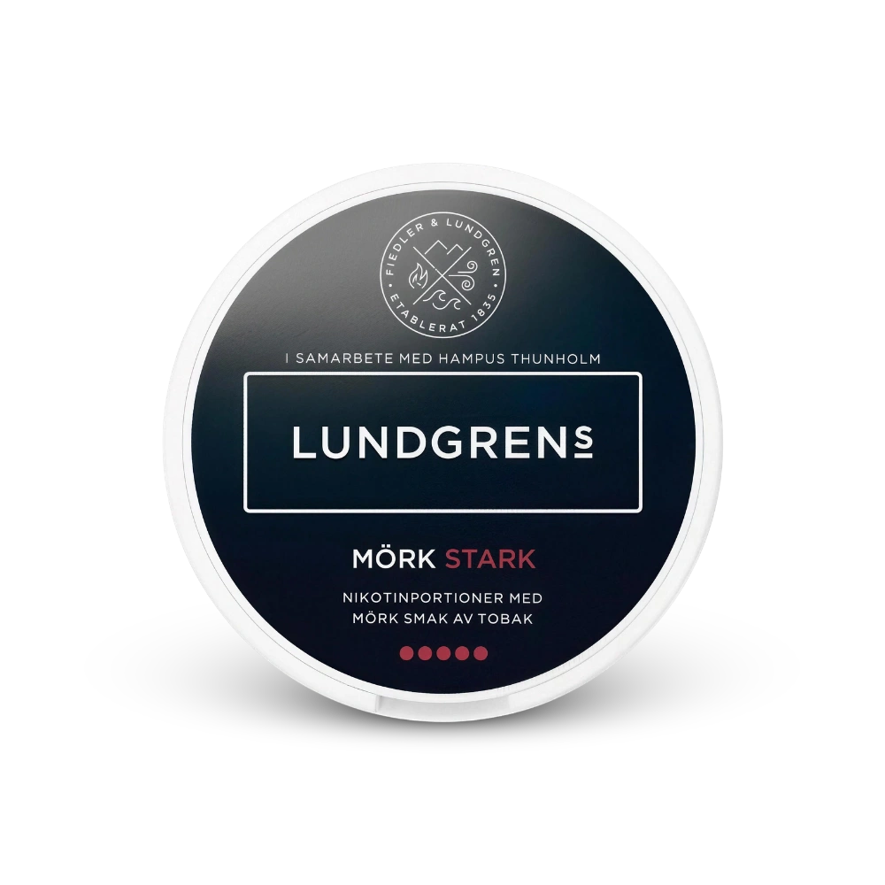 Lundgrens Mörk Stark – lata de bolsas de nicotina