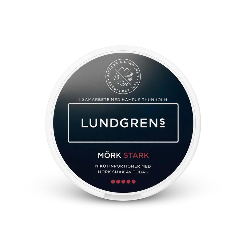 Lundgrens Mörk Stark – lata de bolsas de nicotina