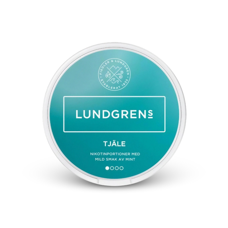 Lundgrens Tjäle – lata de bolsas de nicotina