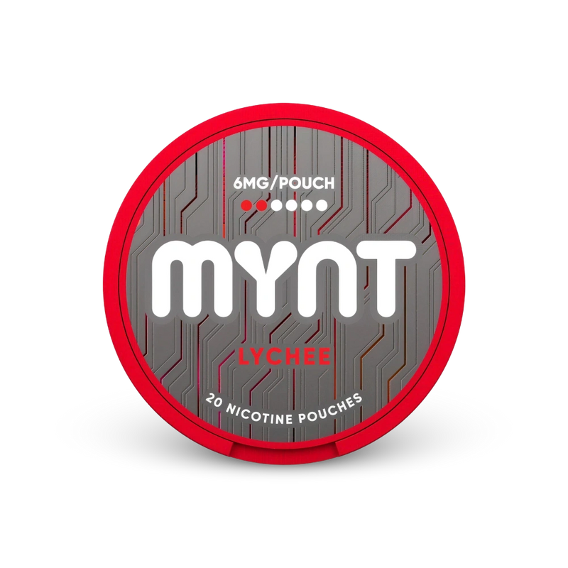 MYNT Lychee Regular – lata de bolsas de nicotina