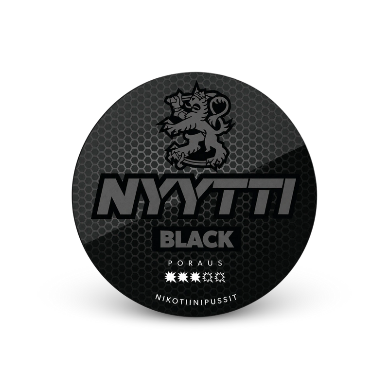 Nyytti Black – lata de bolsas de nicotina