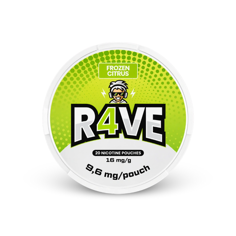 RAVE Frozen Citrus 16mg – lata de bolsas de nicotina